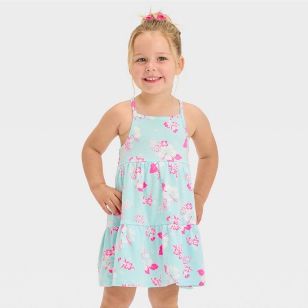 Toddler Girls Floral Tank Dress